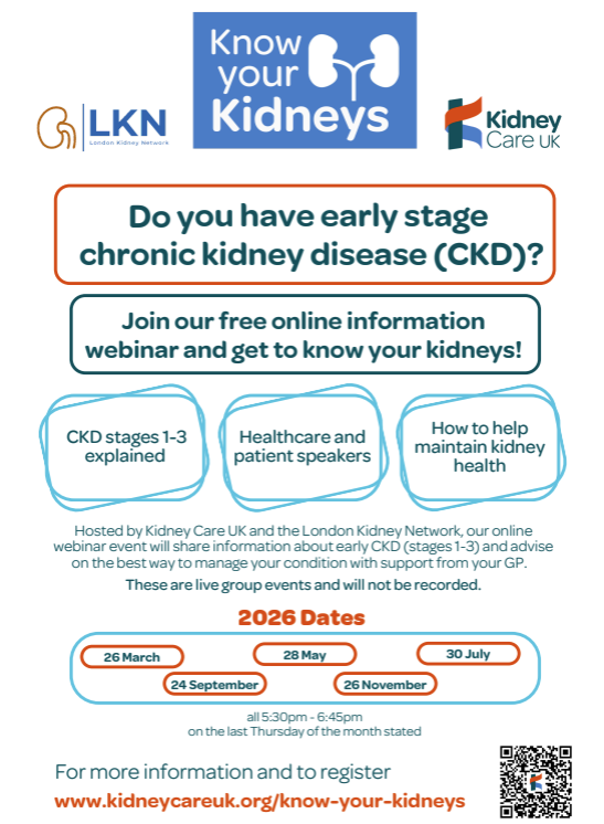 Know your kidneys free online information webinar
