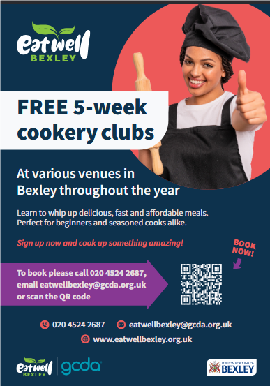 Free 5-week cookery clubs in Bexley throughout the year